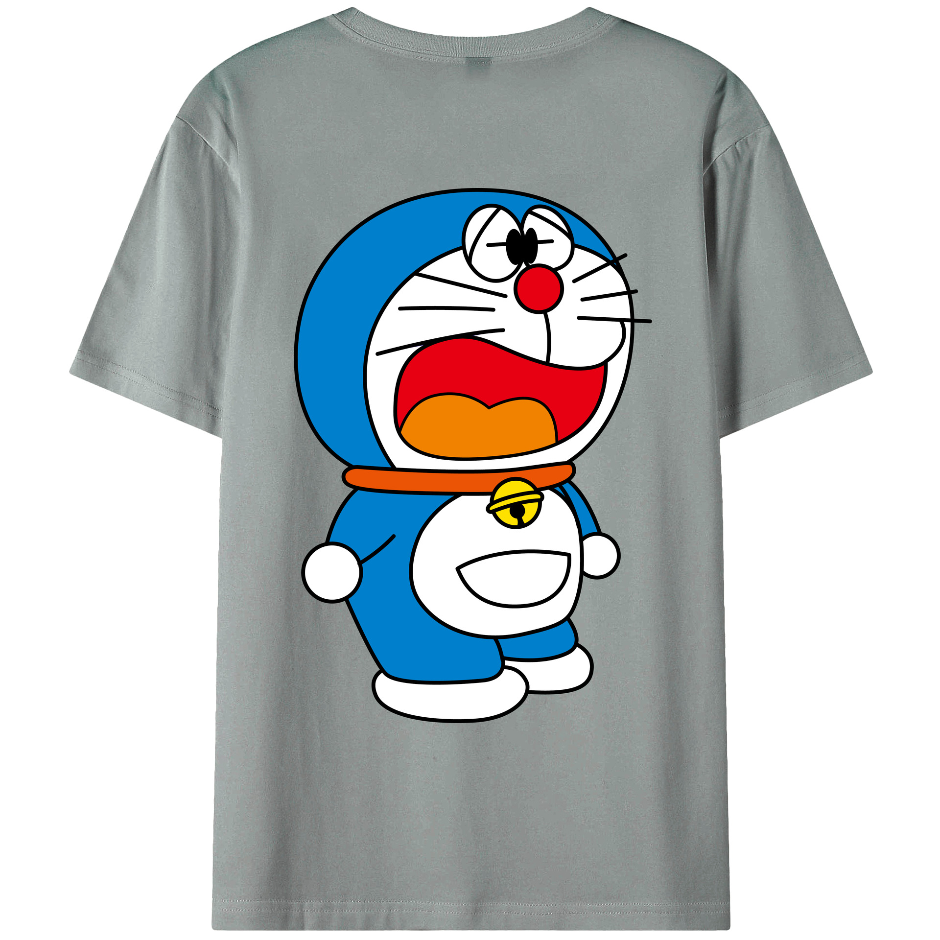 （画像用） ドラえもん Doraemon 綿100％ メンズ半袖Tシャツ（バックプリント） 通気性
